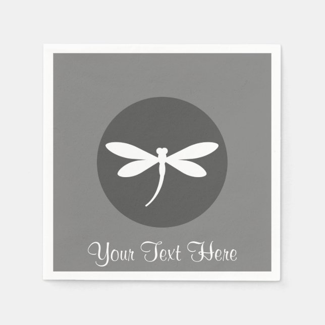 Serviette En Papier Serviettes de libellules personnalisées (Devant)