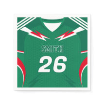 Serviettes de maillot de foot personnalisées avec 