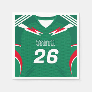 Serviette En Papier Serviettes de maillot de foot personnalisées avec
