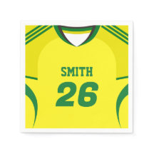 Serviettes de maillot de football du Brésil avec n