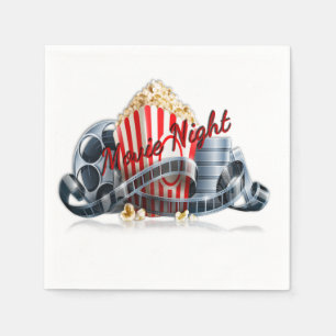 Serviette En Papier Serviettes de maïs éclaté de soirée cinéma