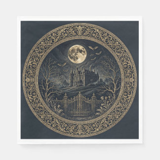 Serviette En Papier Serviettes de manoir Halloween gothique victorien