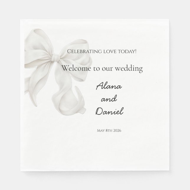 Serviette En Papier Serviettes de mariage (Devant)