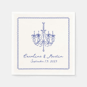 Serviette En Papier serviettes de mariage à la main de couleur blanche