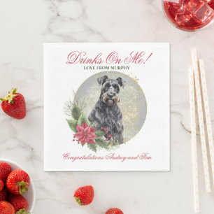 Serviette En Papier Serviettes de mariage avec photo de chiens Terrier