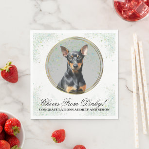 Serviette En Papier Serviettes de mariage avec photo de chiens Terrier