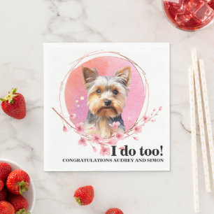 Serviette En Papier Serviettes de mariage avec photo de chiens Terrier