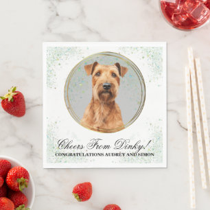 Serviette En Papier Serviettes de mariage avec photo de Terrier Irland
