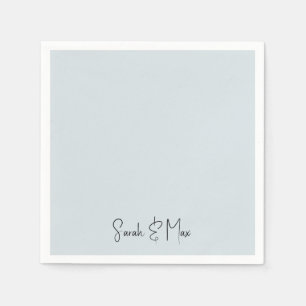 Serviette En Papier Serviettes de Mariage bleu glace personnalisées