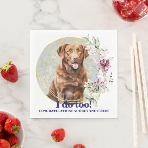 Serviette En Papier Serviettes de mariage Chesapeake Bay Retriever I D