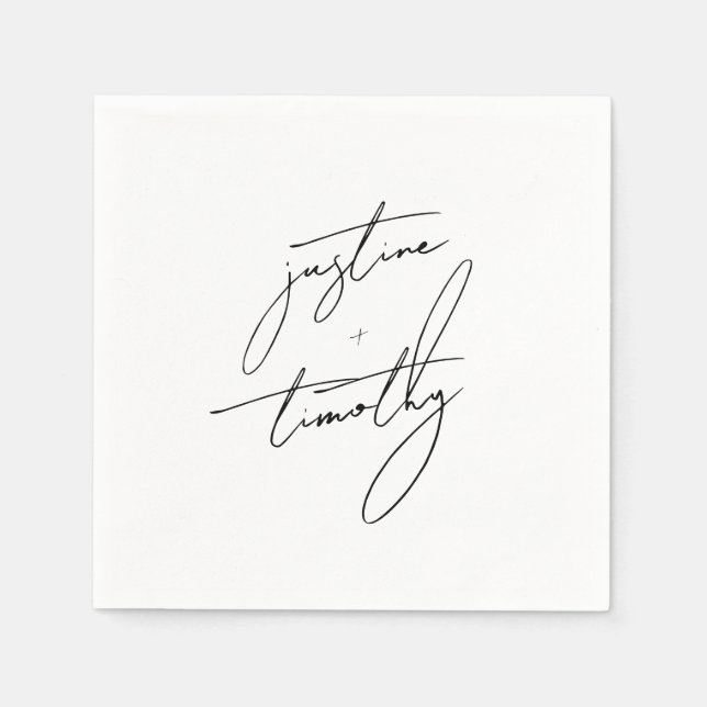 Serviette En Papier Serviettes de Mariage de gâteau à main de Whimsica (Devant)