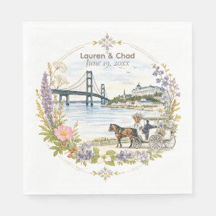 Serviette En Papier Serviettes de mariage de l'île Mackinac