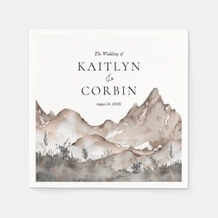 Serviette En Papier Serviettes de Mariage de Montagne de Tone Neutre