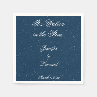 Serviette En Papier Serviettes de Mariage de nuit Starry
