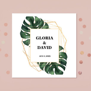 Serviette En Papier Serviettes de Mariage de palme tropicale