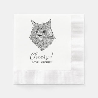 Serviette En Papier Serviettes de mariage dessinées à la main pour ani