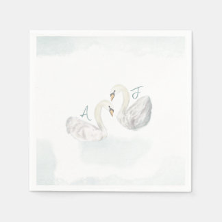 Serviette En Papier Serviettes de mariage élégantes à thème aquarelle 