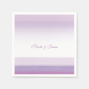 Serviette En Papier Serviettes de mariage élégantes aquarelle lavande