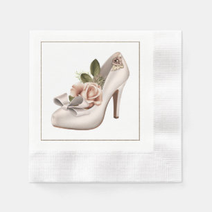 Serviette En Papier Serviettes de mariage élégantes avec chaussure Mar