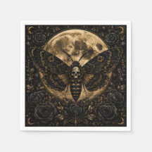 Serviettes de mariage en papier à motif de Moth de