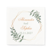 Serviettes de mariage en verdure de eucalyptus et