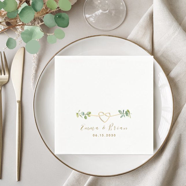 Serviette En Papier Serviettes de mariage Eucalyptus (Créateur téléchargé)