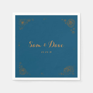 Serviette En Papier Serviettes de Mariage floral personnalisables