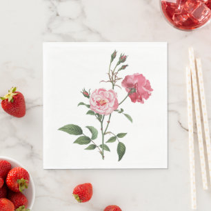 Serviette En Papier Serviettes de mariage florales rose vintage pour m