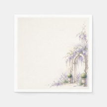 Serviettes de mariage Glycine Château Français