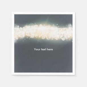 Serviette En Papier Serviettes de mariage Grey Sparkle Lights Sky Blas