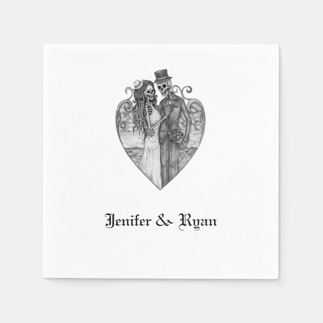 Serviette En Papier Serviettes de mariage Halloween (Devant)
