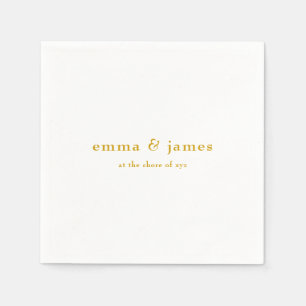Serviette En Papier Serviettes de Mariage minimaliste modernes