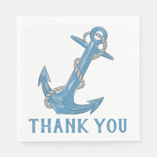 Serviette En Papier Serviettes de mariage nautiques bleues de plage Me