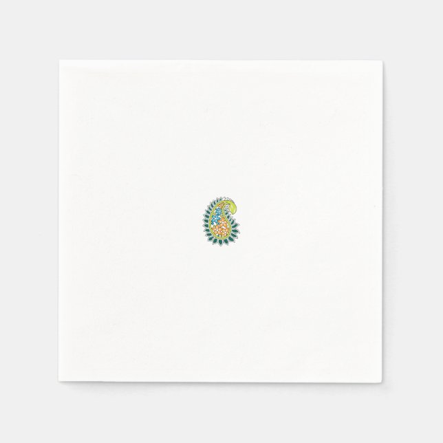 Serviette En Papier Serviettes de mariage Paisley | Décor élégant Boho (Devant)