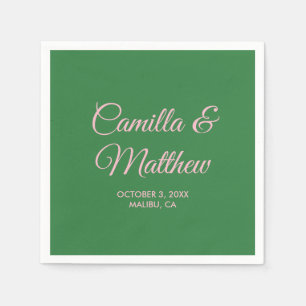 Serviette En Papier Serviettes de Mariage personnalisées à script roma