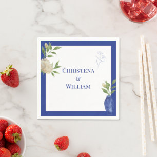Serviette En Papier Serviettes de mariage personnalisées au citron méd