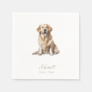 Serviette En Papier Serviettes de mariage personnalisées avec animal d