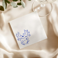 Serviettes de mariage personnalisées avec cœur de