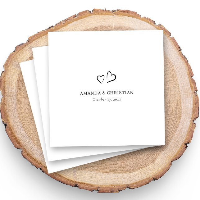 Serviette En Papier Serviettes de mariage personnalisées avec double c (Créateur téléchargé)