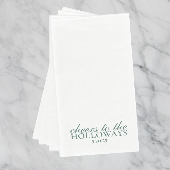 Serviette En Papier Serviettes de mariage personnalisées élégantes pou (Elegant Personalized Wedding Guest Towels)