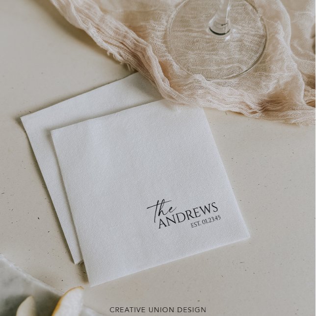 Serviette En Papier Serviettes de mariage personnalisées Modern Whimsy (Créateur téléchargé)