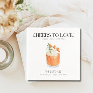 Serviette En Papier Serviettes de mariage personnalisées pour boisson