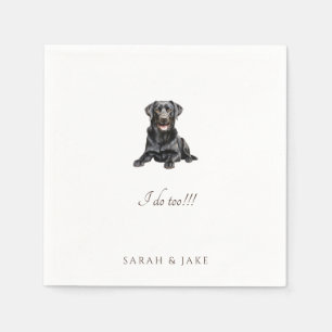 Serviette En Papier Serviettes de mariage personnalisées pour chien no