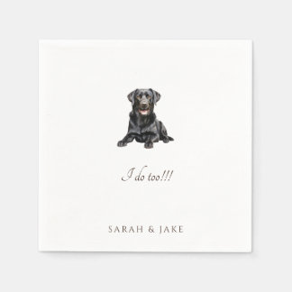 Serviette En Papier Serviettes de mariage personnalisées pour chien no