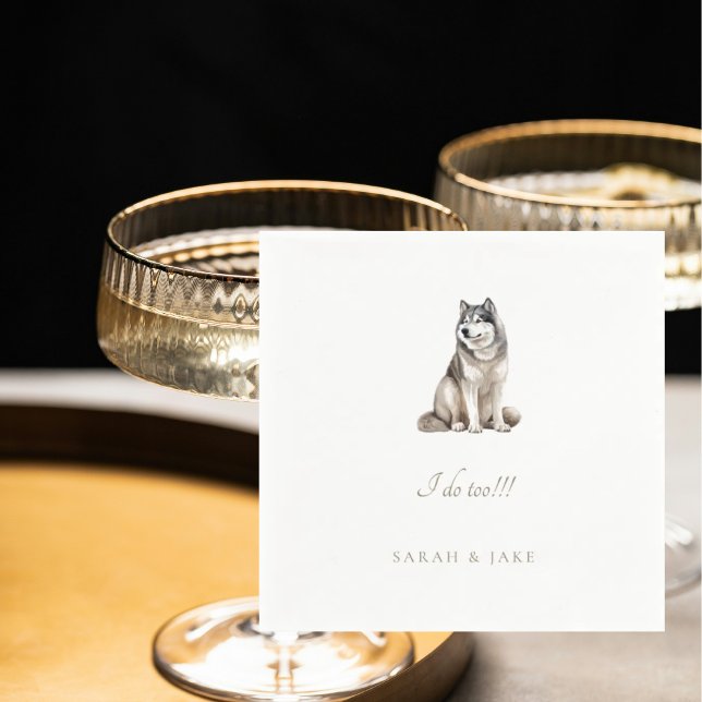 Serviette En Papier Serviettes de Mariage pour animaux de compagnie Si (Créateur téléchargé)