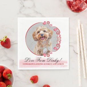 Serviette En Papier Serviettes de mariage pour chien Cockapoo avec pho
