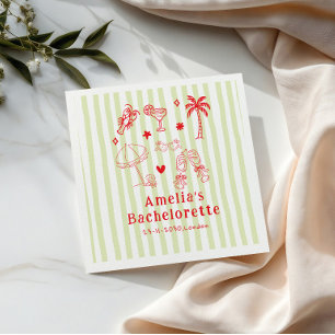 Serviette En Papier Serviettes de mariage pour cocktails de plage dess