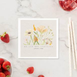 Serviette En Papier Serviettes de mariage pour jardin botanique de fle