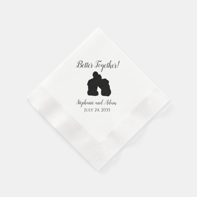 Serviette En Papier Serviettes de mariage romantiques ensemble (Coin)