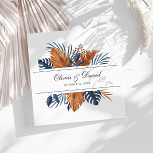 Serviette En Papier Serviettes de mariage rustiques bleu minuit Monste